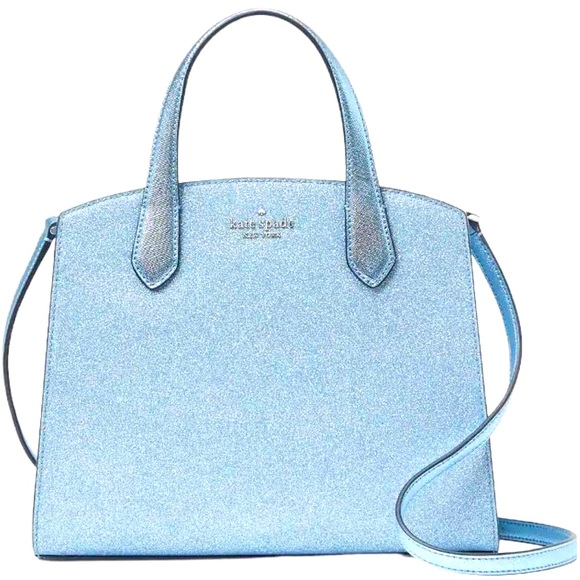 kate spade Handbags - NWT Discontinued RARE Kate Spade Glitter Tinsel Satchel in Sky Blue